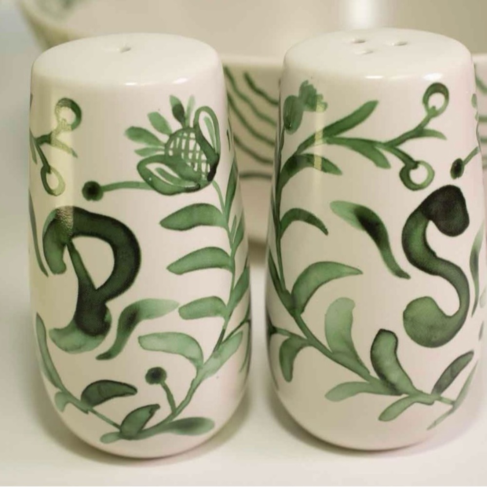 NEW Fitz and Floyd Green and White Serveware Set - Picture 5 of 7